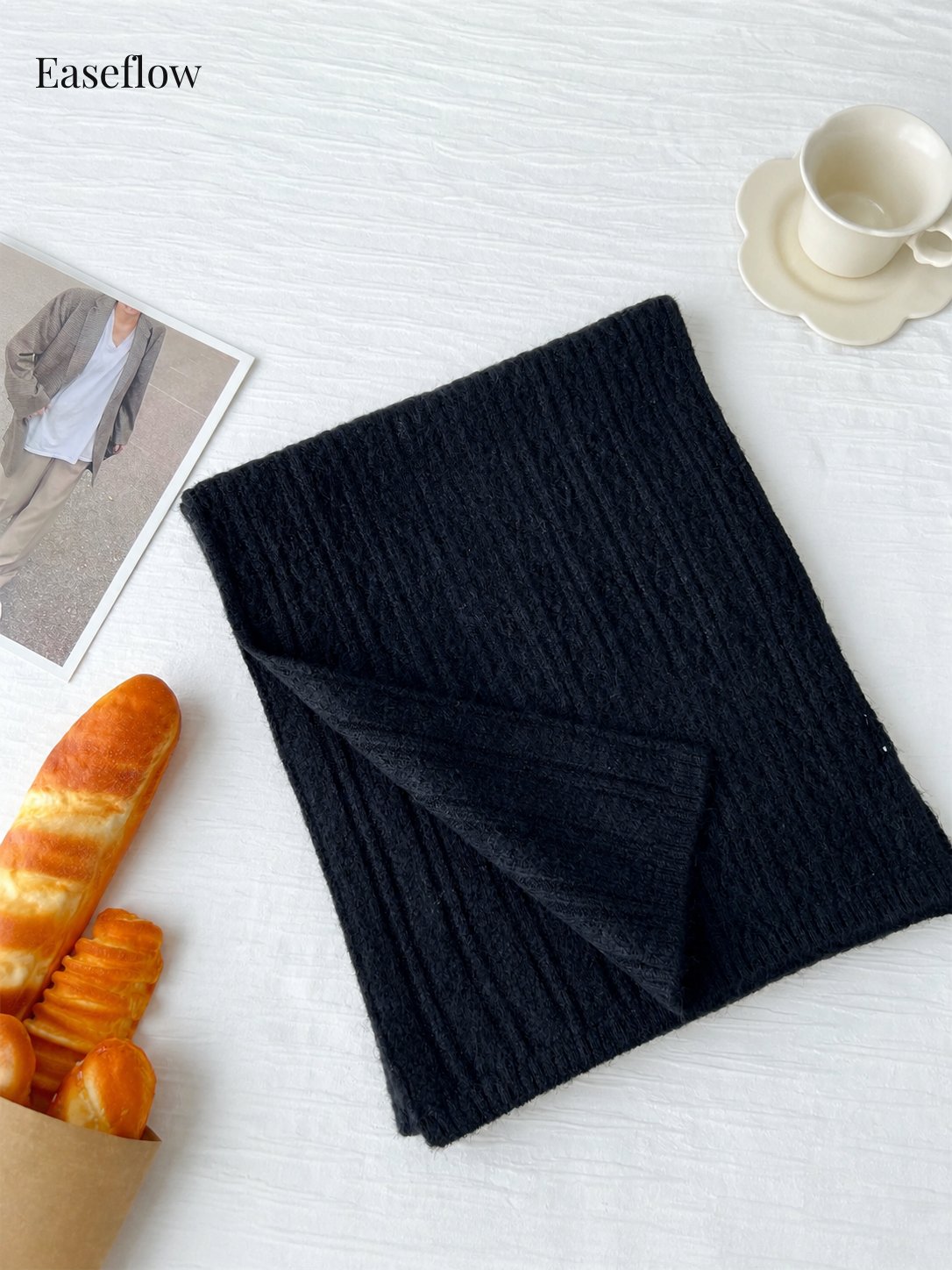 Unisex Chunky Cable-Knit Scarf