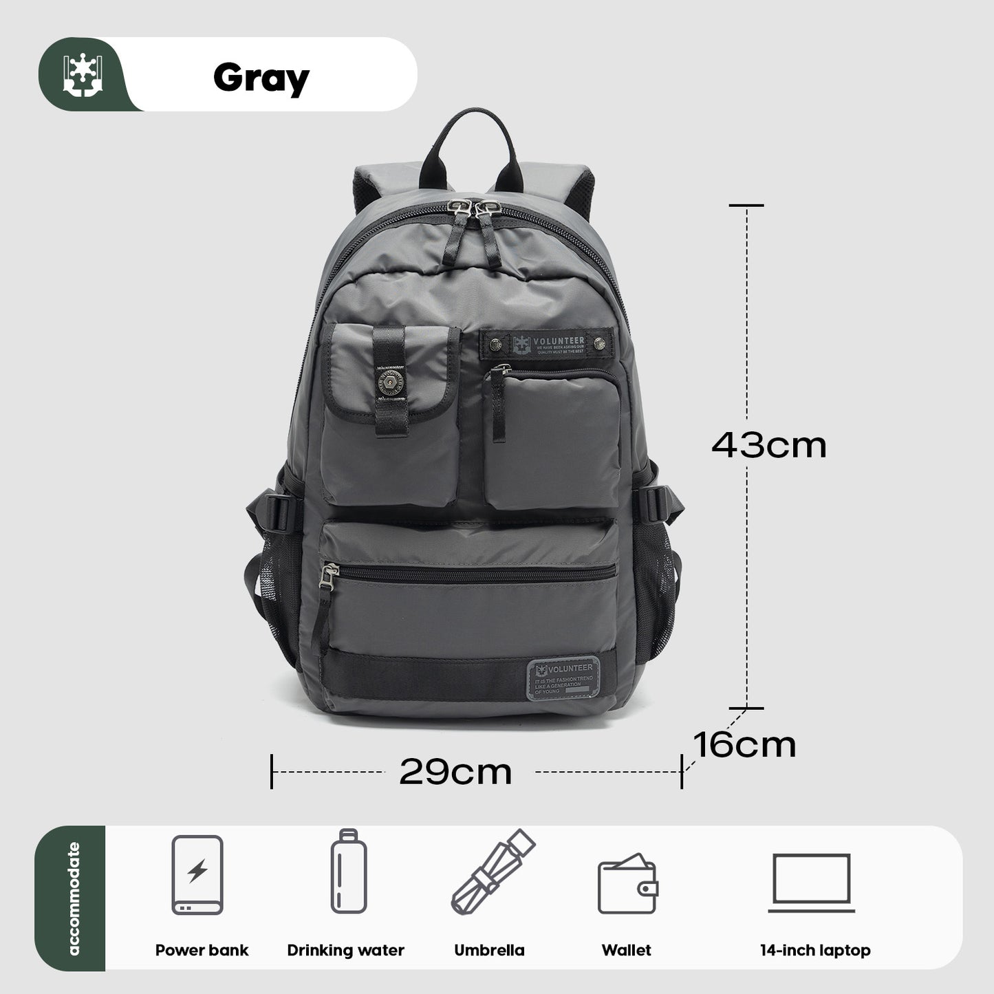 Ultra-Lightweight Oxford Backpack for Men