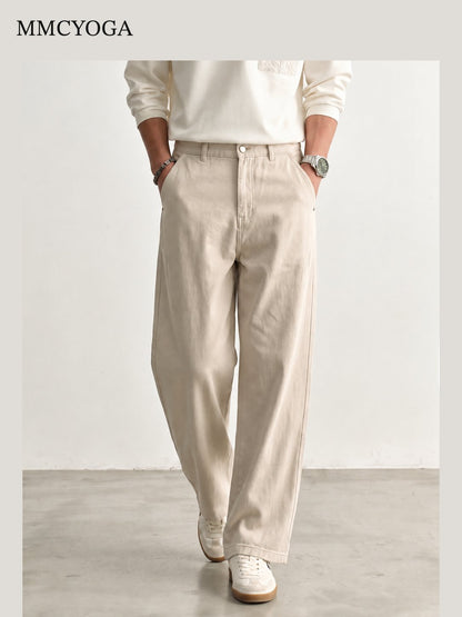 Men's Urban Relaxed Wide-Leg Cotton Pants