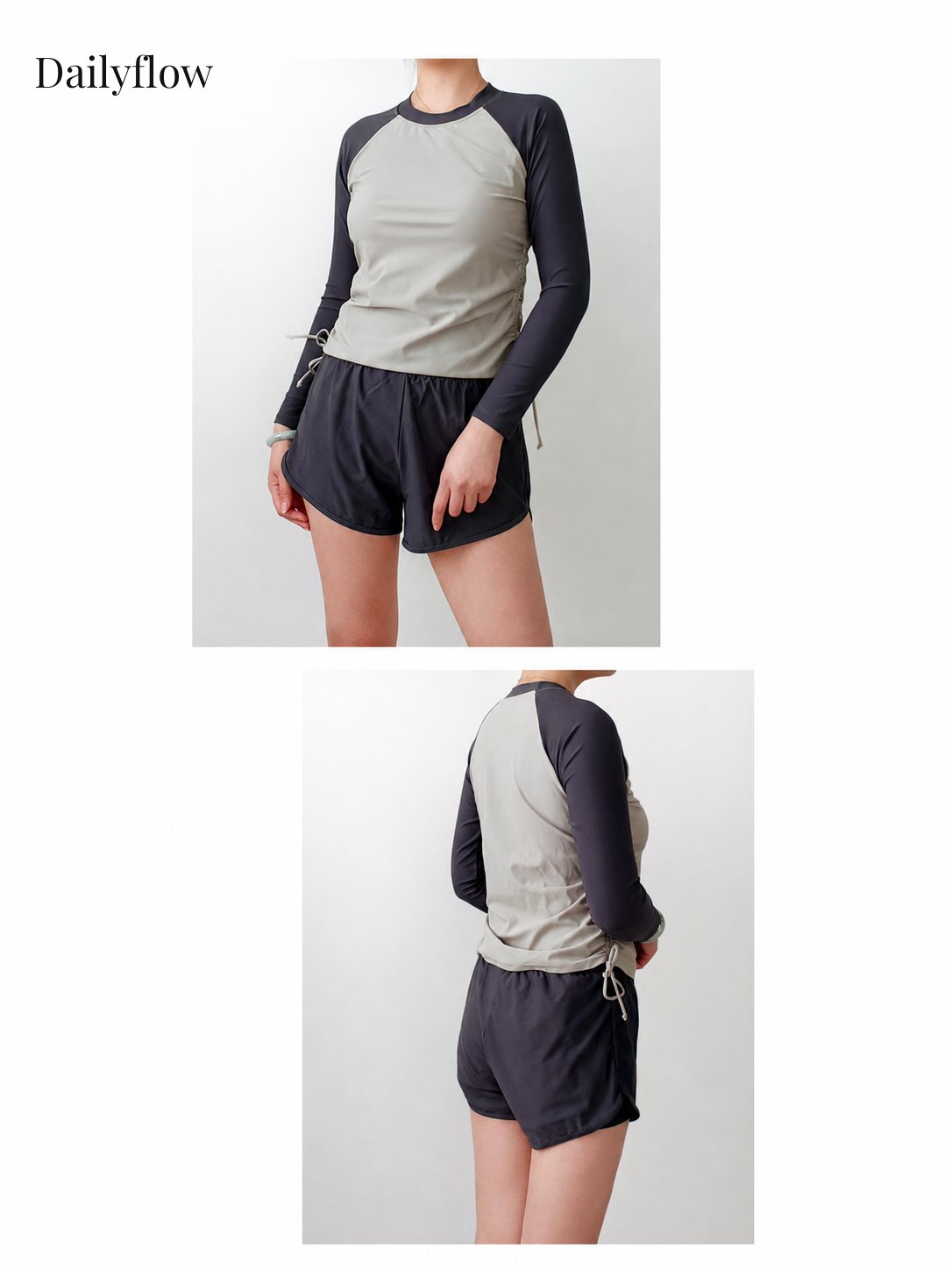 Plus Size Short-Sleeve Swim Set