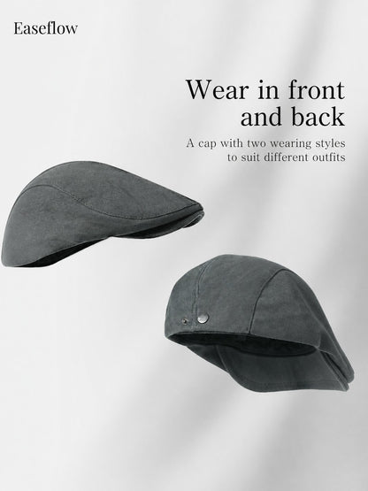 Vintage Textured Flat Cap