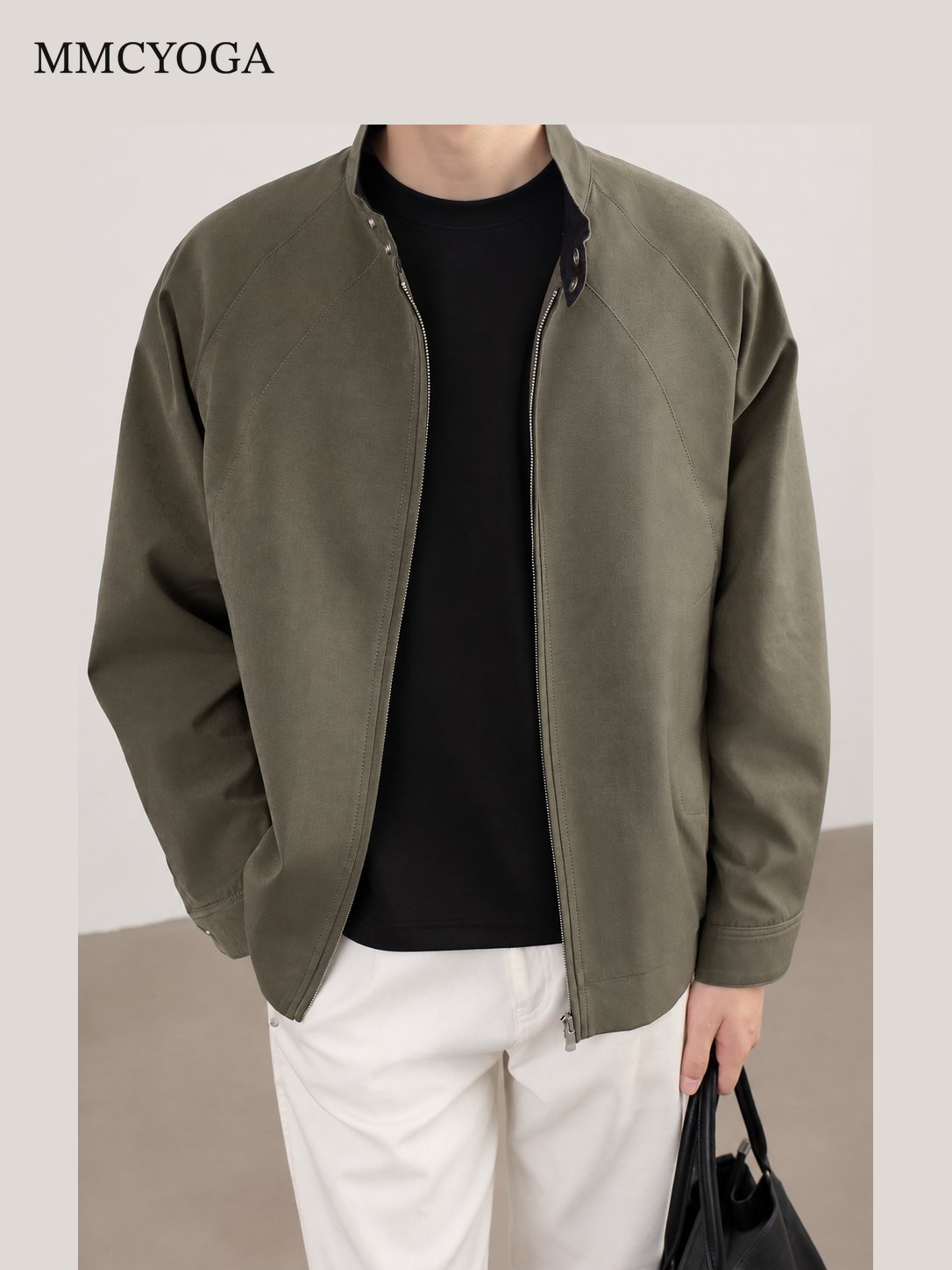 Men's Relaxed-Fit Stand Collar Jacket