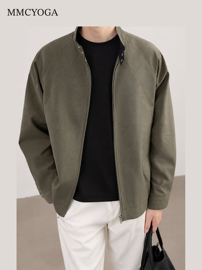 Men's Relaxed-Fit Stand Collar Jacket