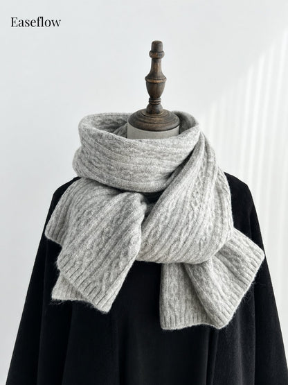 Unisex Chunky Cable-Knit Scarf