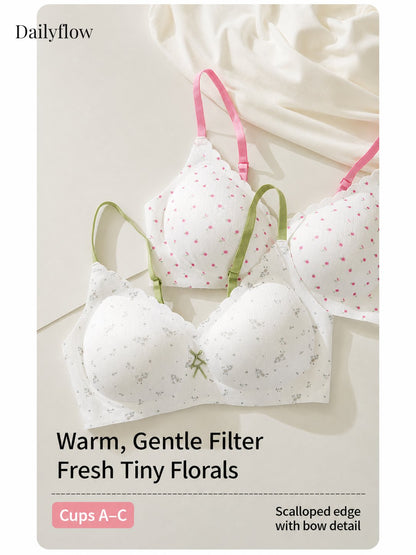 Floral Seamless Light-Support Bra