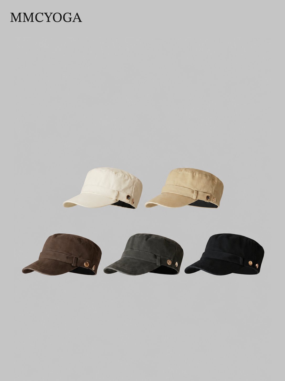 Vintage Military-Style Flat Top Cap