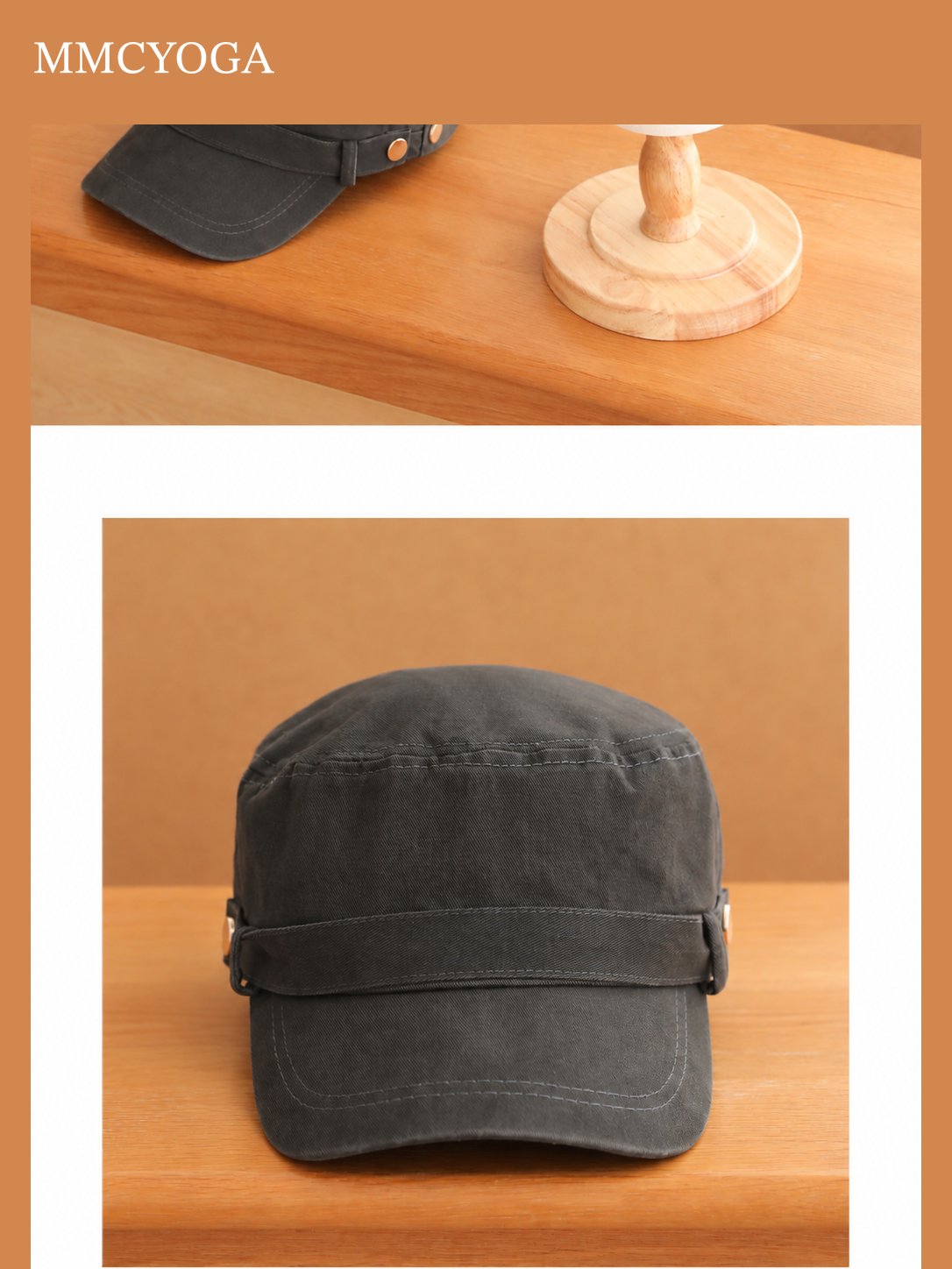 Vintage Military-Style Flat Top Cap