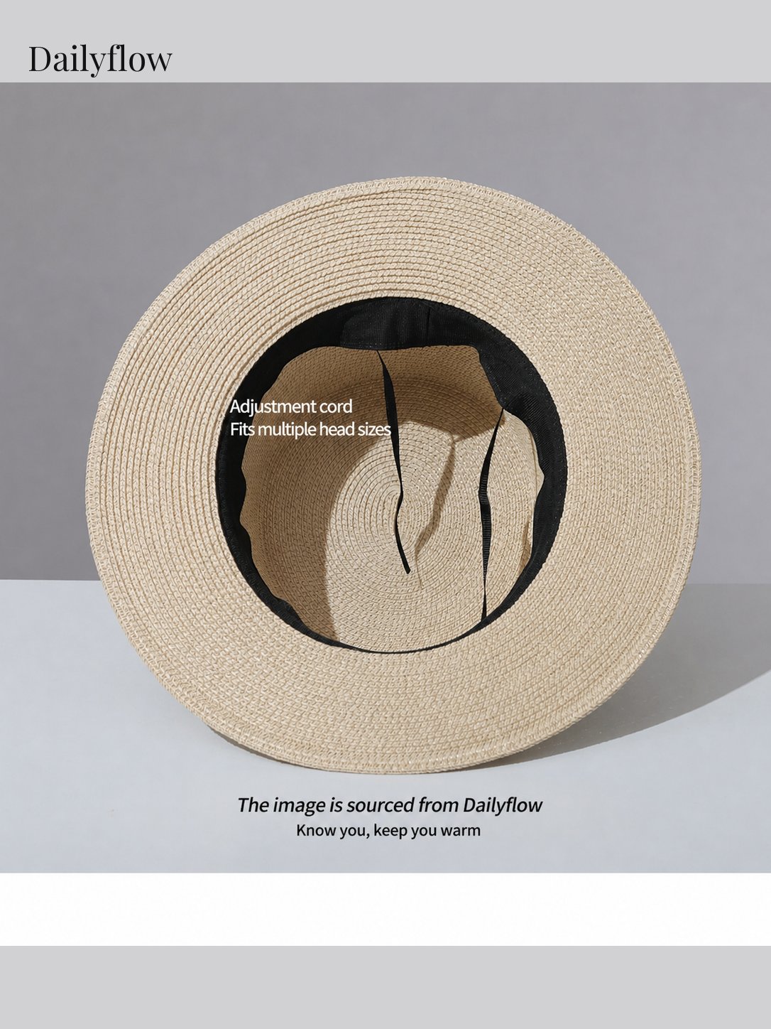 Unisex Woven Flat-Top Boater Hat