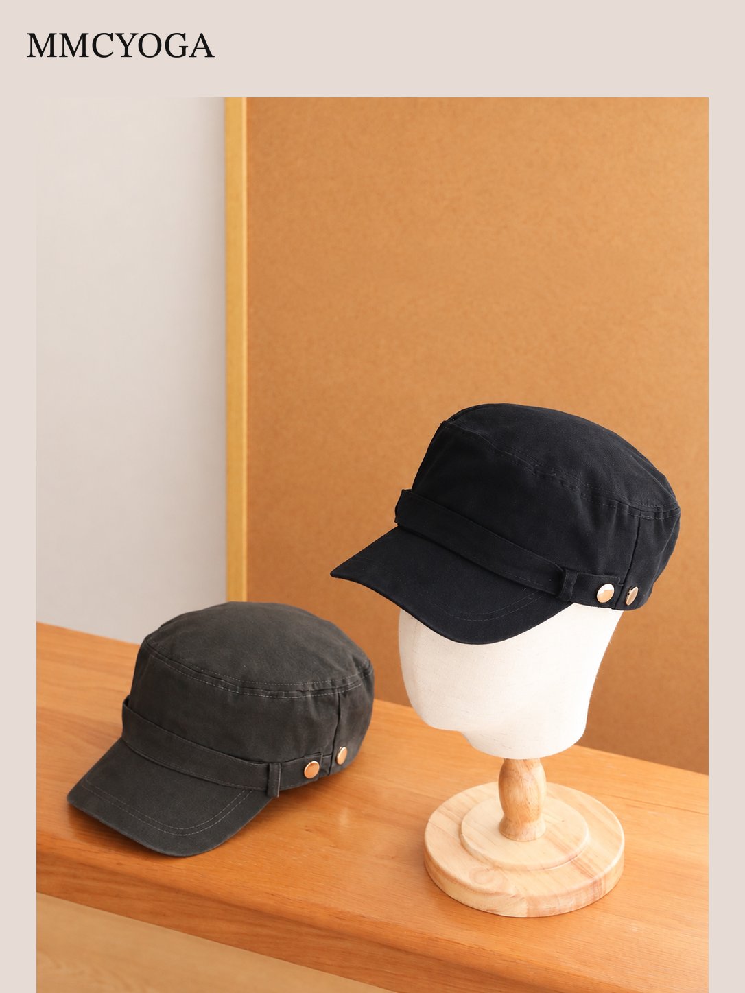 Vintage Military-Style Flat Top Cap