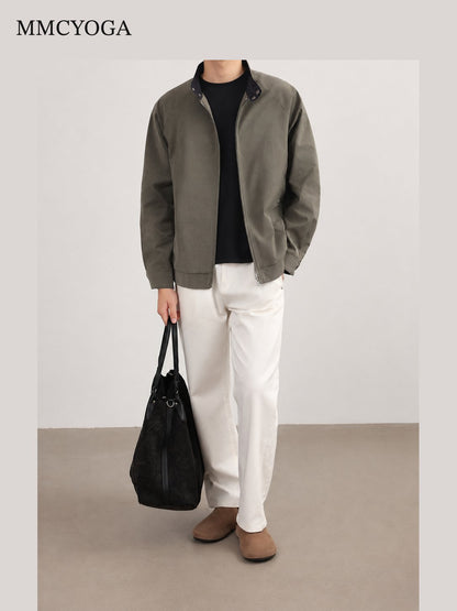 Men's Relaxed-Fit Stand Collar Jacket