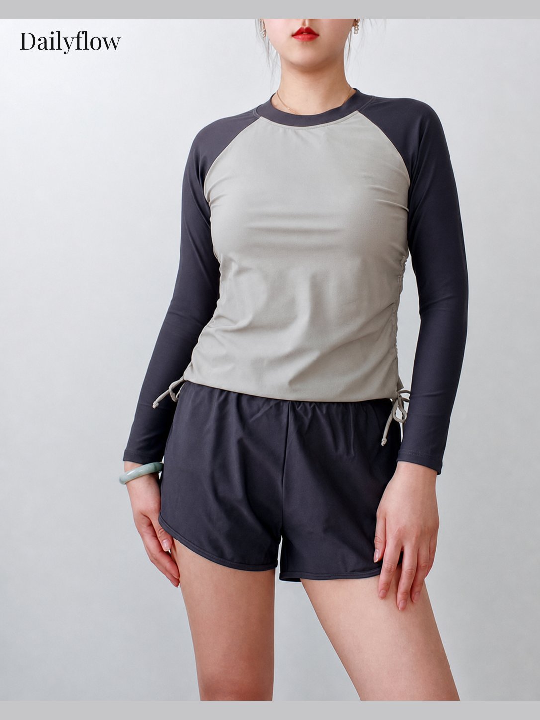 Plus Size Short-Sleeve Swim Set