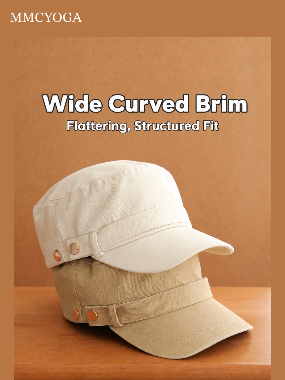 Vintage Military-Style Flat Top Cap