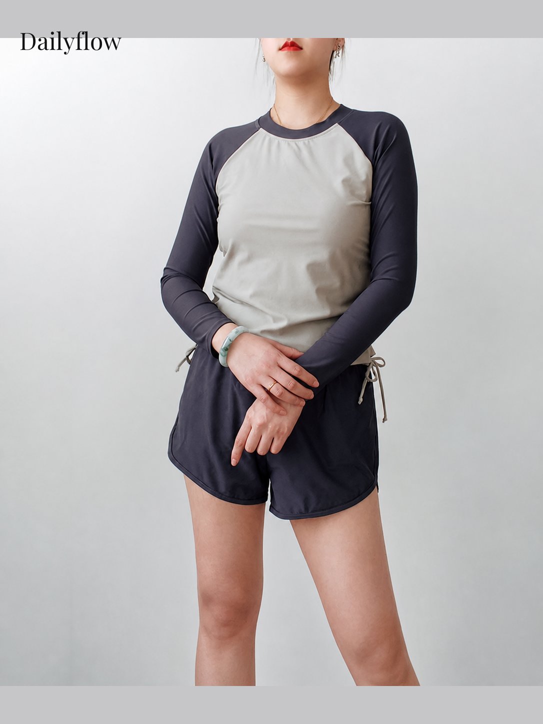 Plus Size Short-Sleeve Swim Set