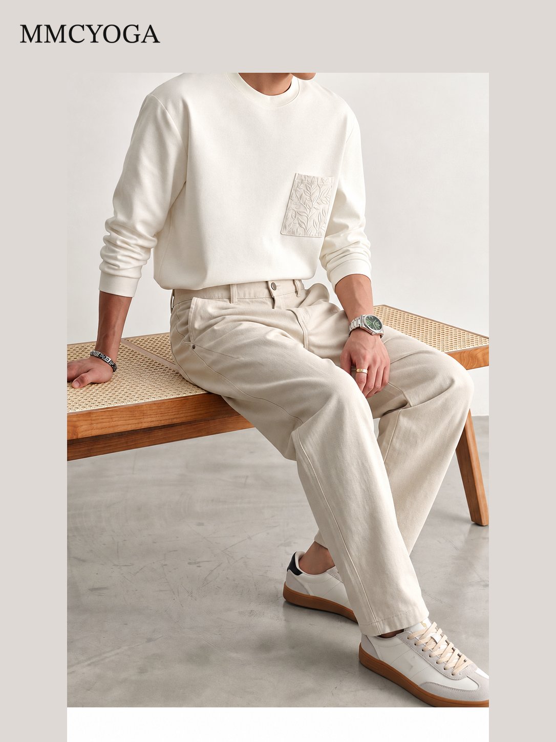 Men's Urban Relaxed Wide-Leg Cotton Pants