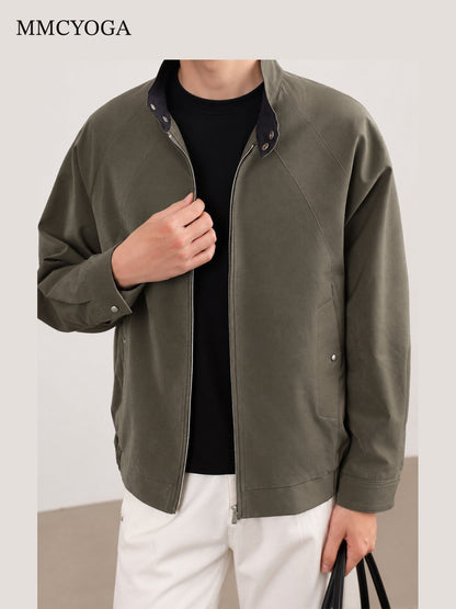 Men's Relaxed-Fit Stand Collar Jacket