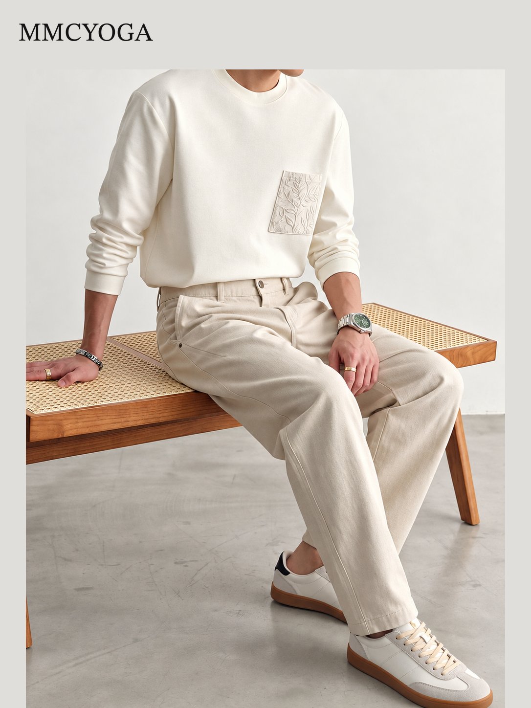 Men's Urban Relaxed Wide-Leg Cotton Pants