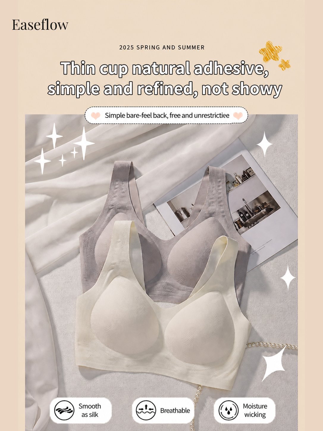 Women's Seamless Fixed-Cup Everyday Bra