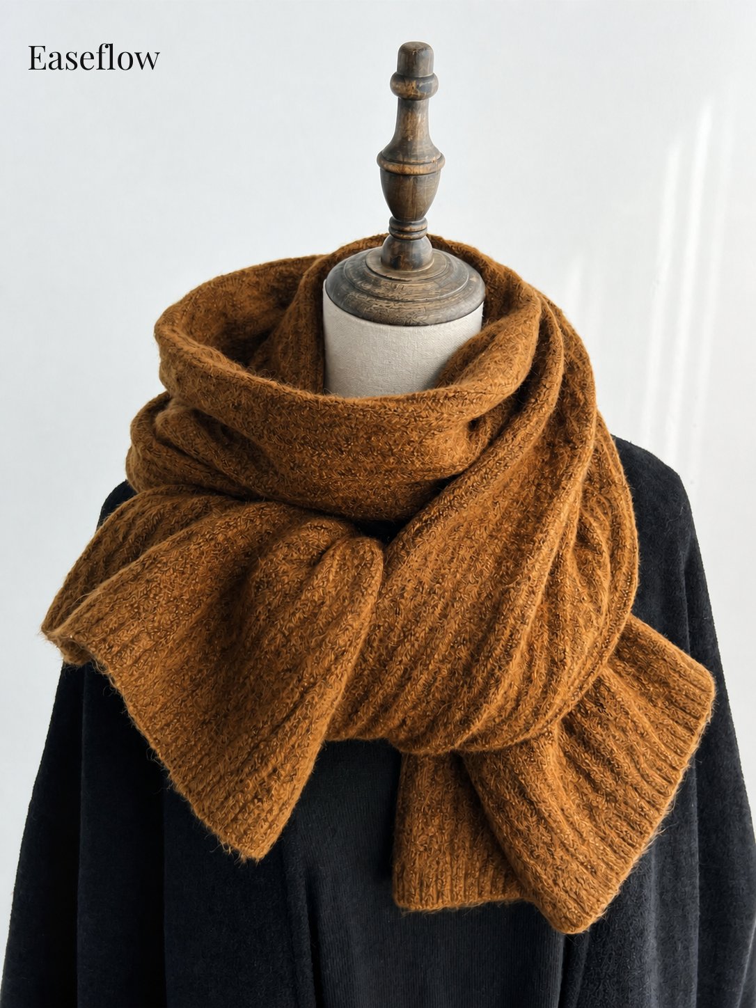 Unisex Chunky Cable-Knit Scarf