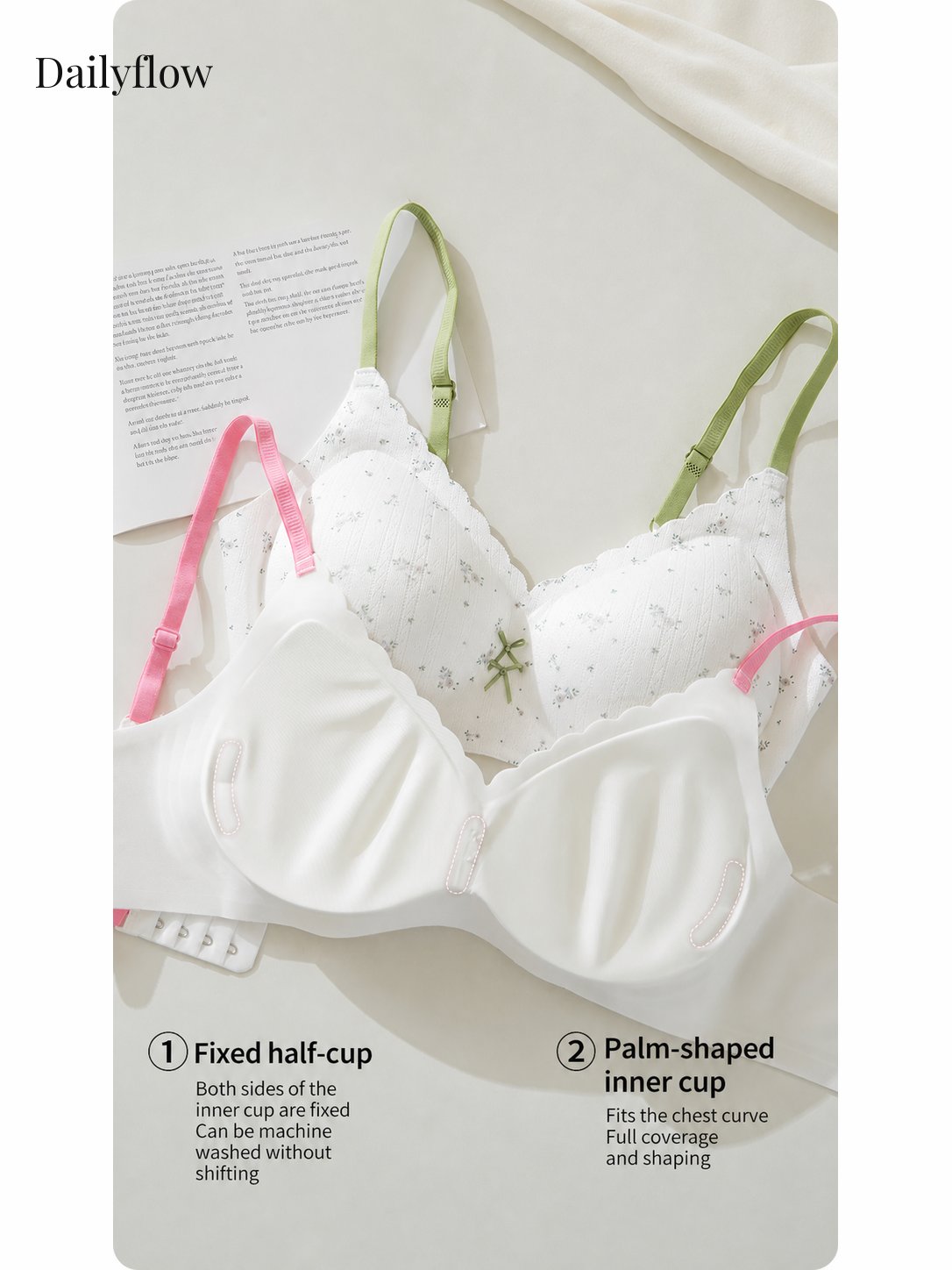 Floral Seamless Light-Support Bra