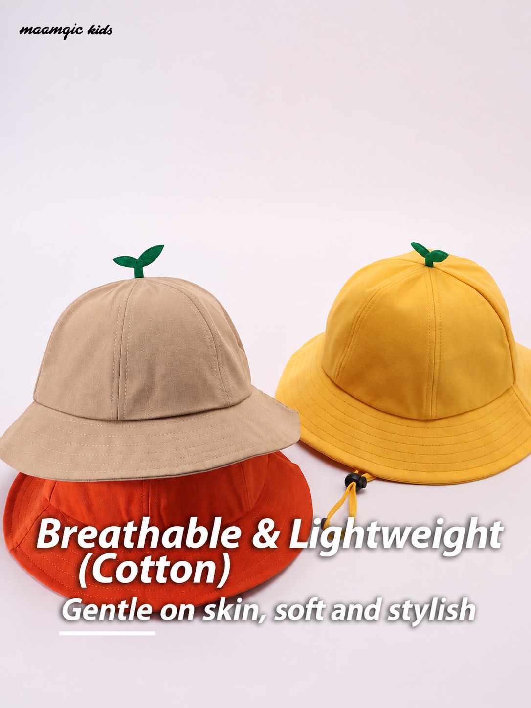 Kids Wide Brim Sun Hat with Chin Strap