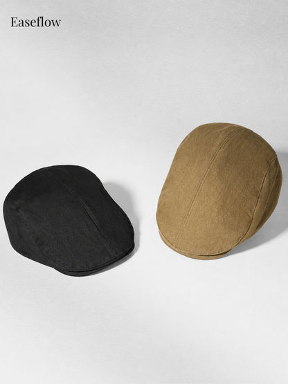 Vintage Textured Flat Cap