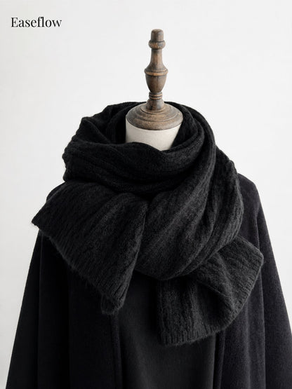 Unisex Chunky Cable-Knit Scarf
