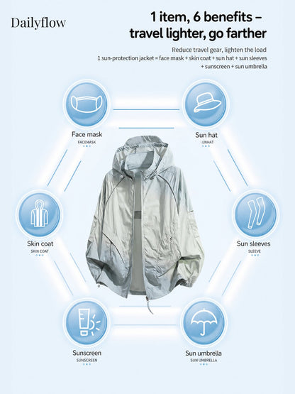 Lightweight Quick-Dry Hooded Sun Jacket