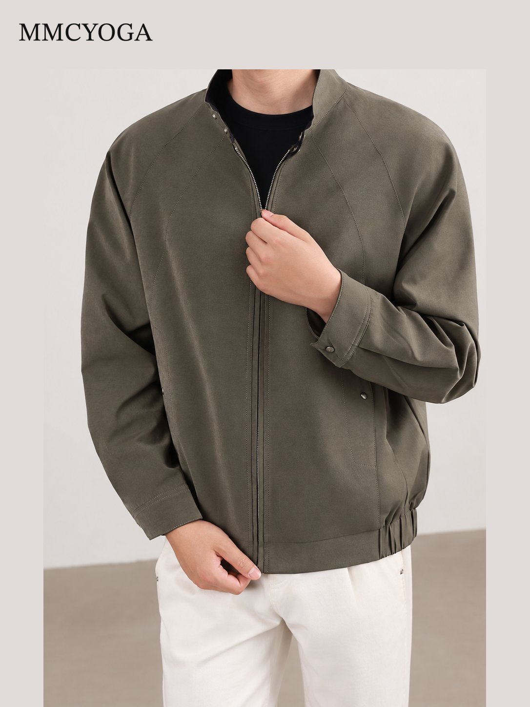 Men's Relaxed-Fit Stand Collar Jacket