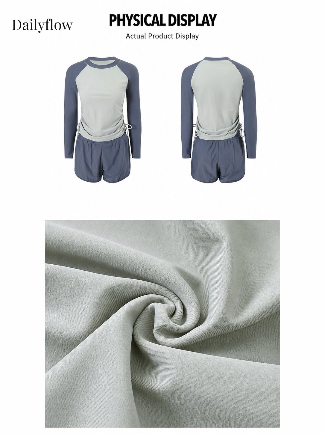 Plus Size Short-Sleeve Swim Set