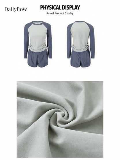 Plus Size Short-Sleeve Swim Set