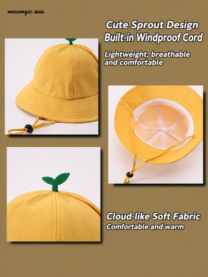 Kids Wide Brim Sun Hat with Chin Strap