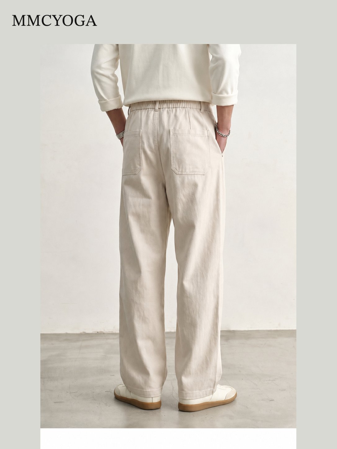 Men's Urban Relaxed Wide-Leg Cotton Pants