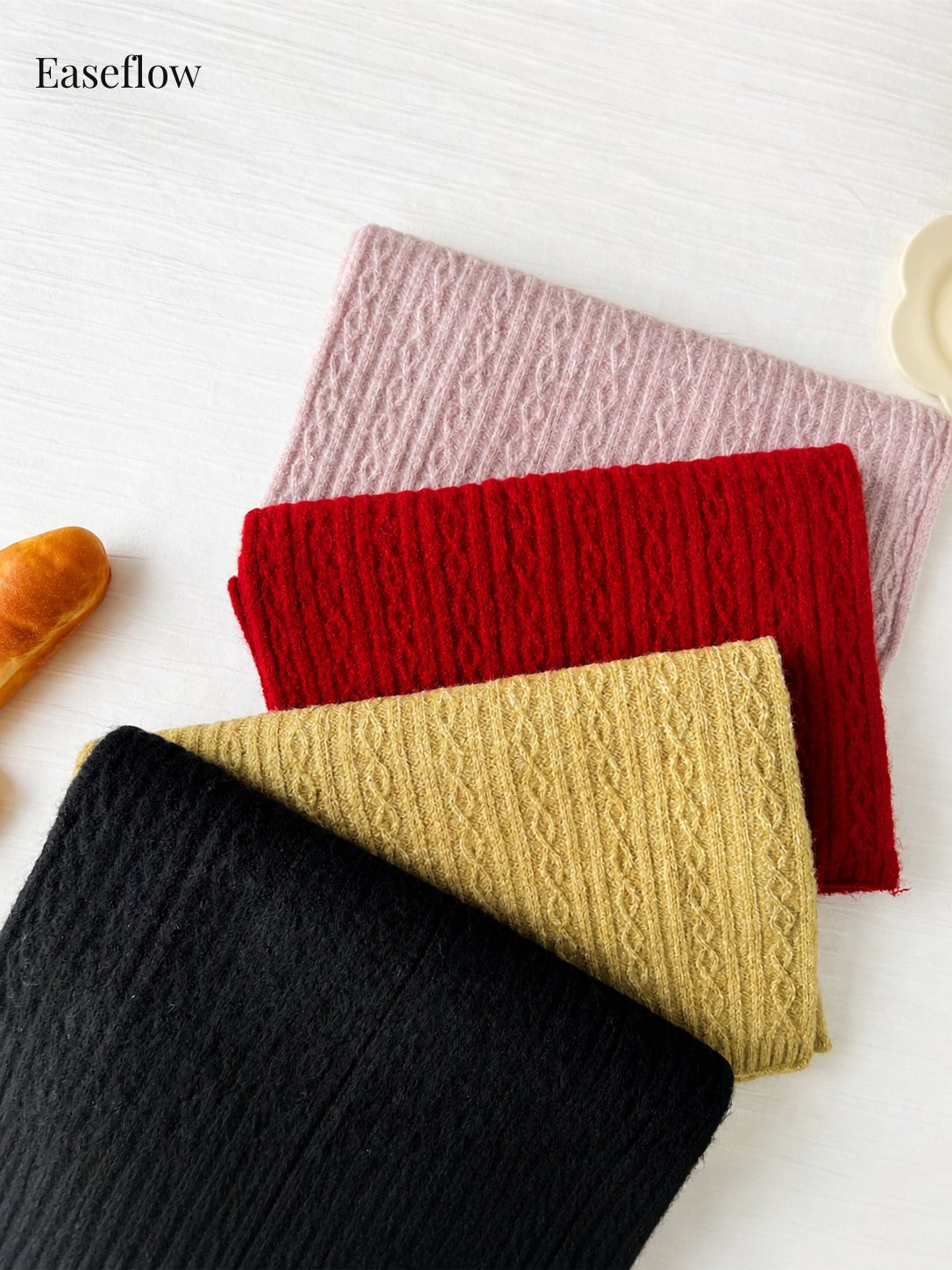Unisex Chunky Cable-Knit Scarf
