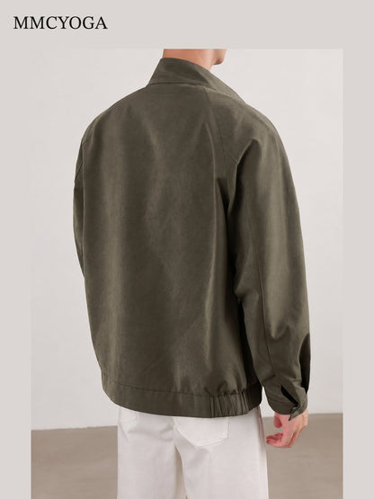 Men's Relaxed-Fit Stand Collar Jacket