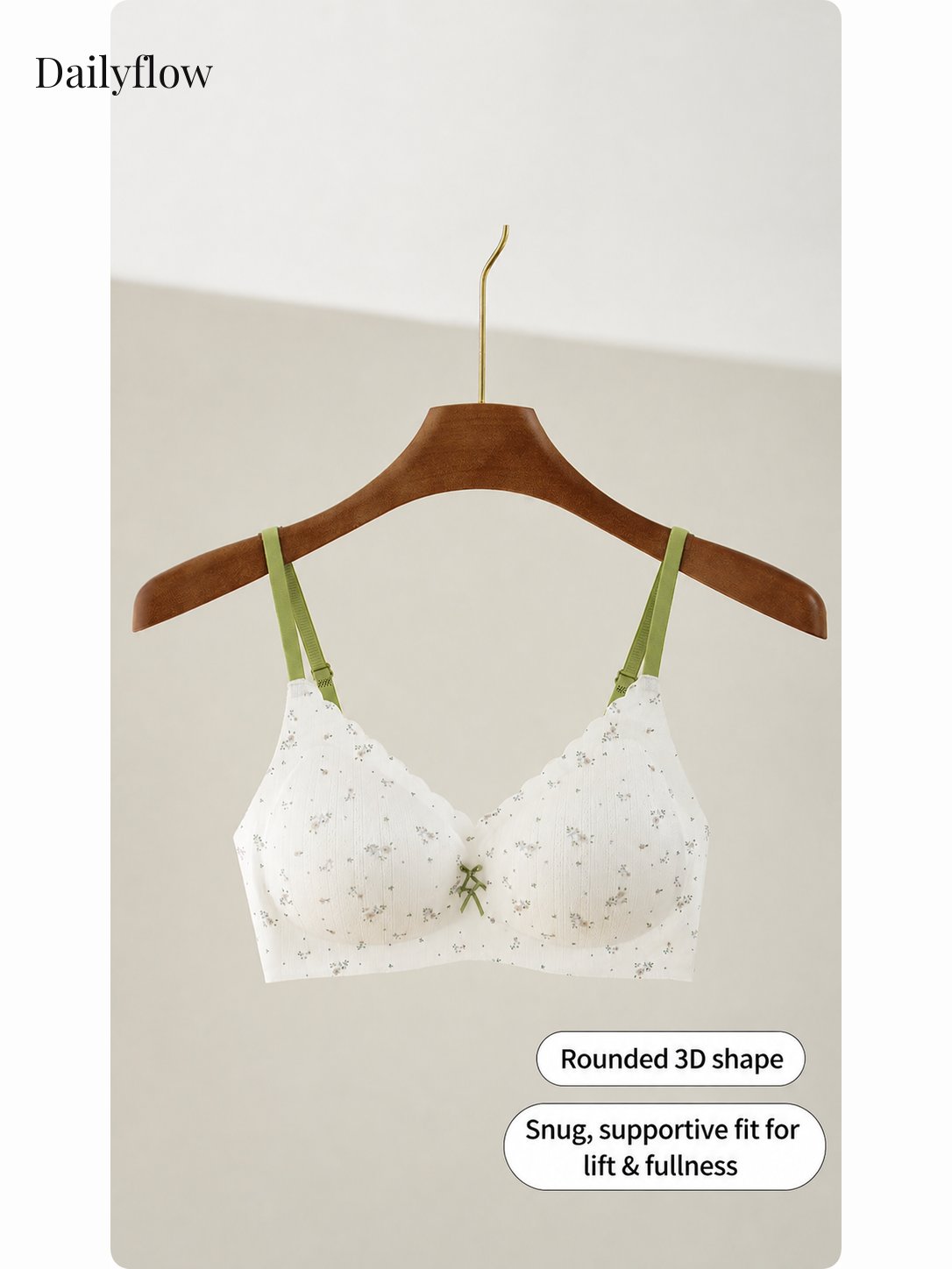 Floral Seamless Light-Support Bra