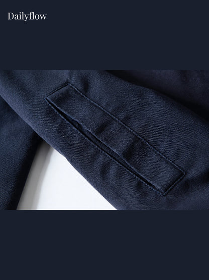 Men's Vintage Contrast-Collar Work Jacket