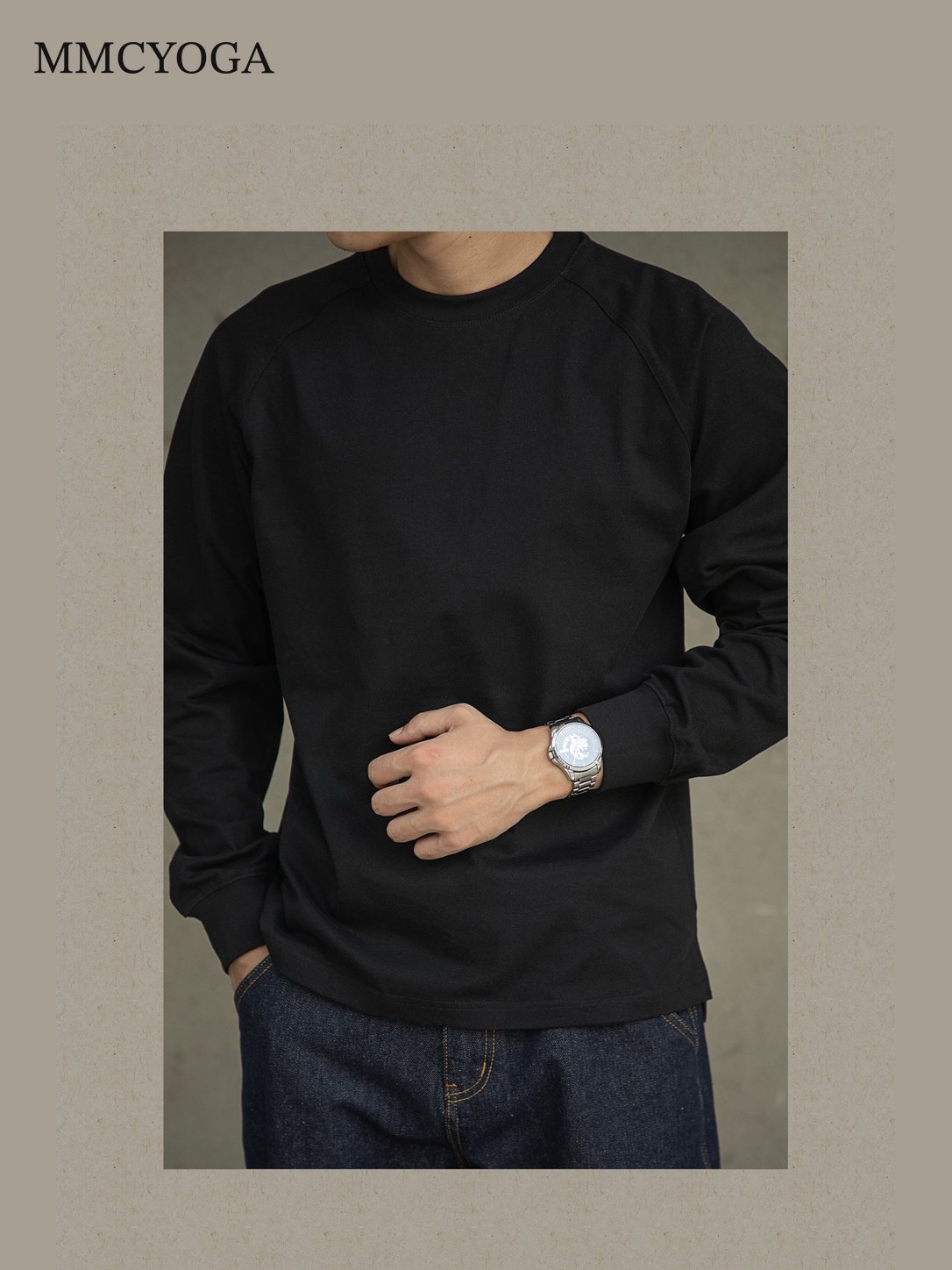 Men's Vintage Raglan Long Sleeve T-Shirt