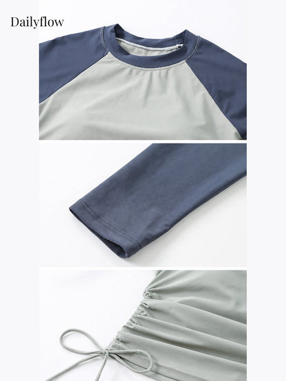 Plus Size Short-Sleeve Swim Set