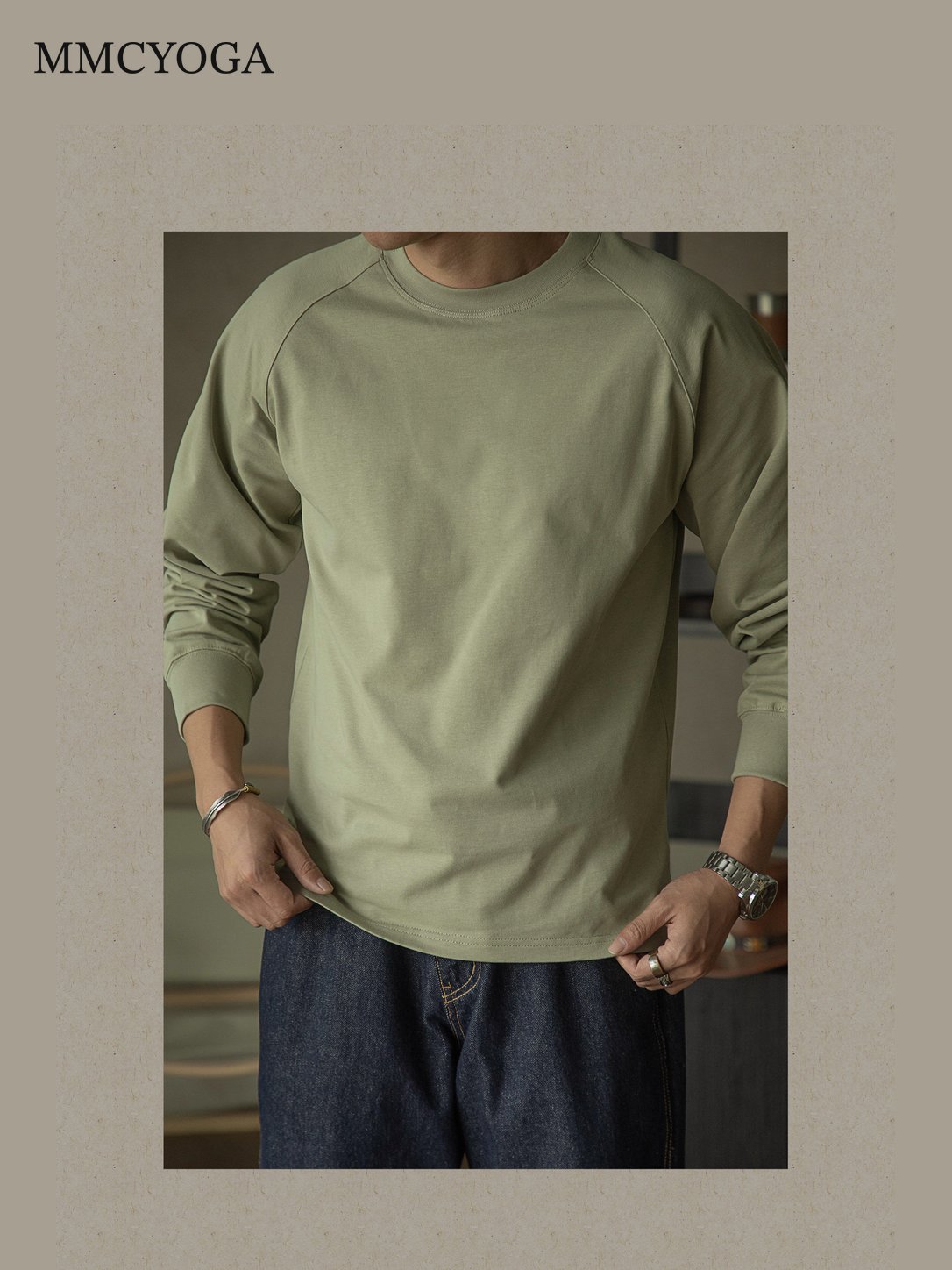 Men's Vintage Raglan Long Sleeve T-Shirt