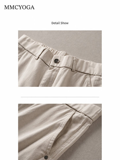 Men's Urban Relaxed Wide-Leg Cotton Pants