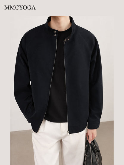 Men's Relaxed-Fit Stand Collar Jacket