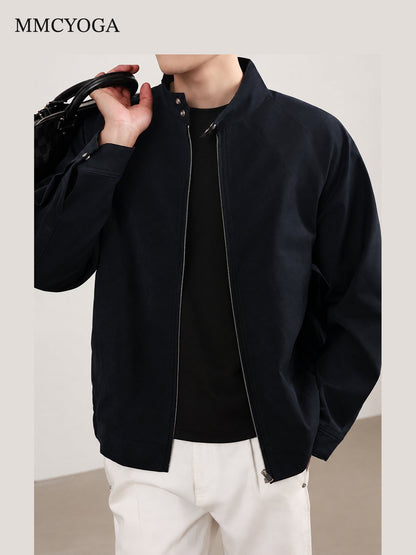 Men's Relaxed-Fit Stand Collar Jacket