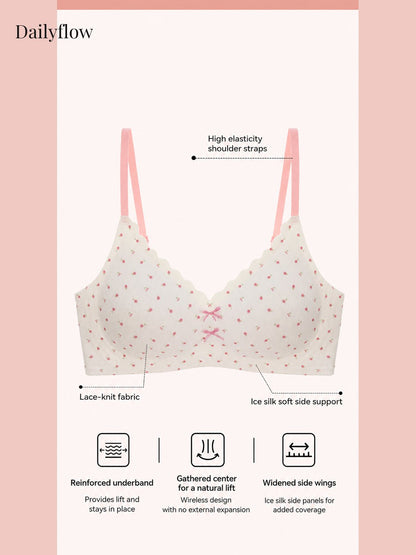 Floral Seamless Light-Support Bra