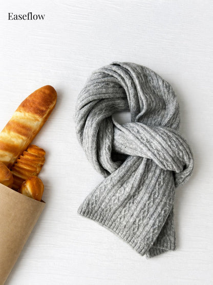 Unisex Chunky Cable-Knit Scarf
