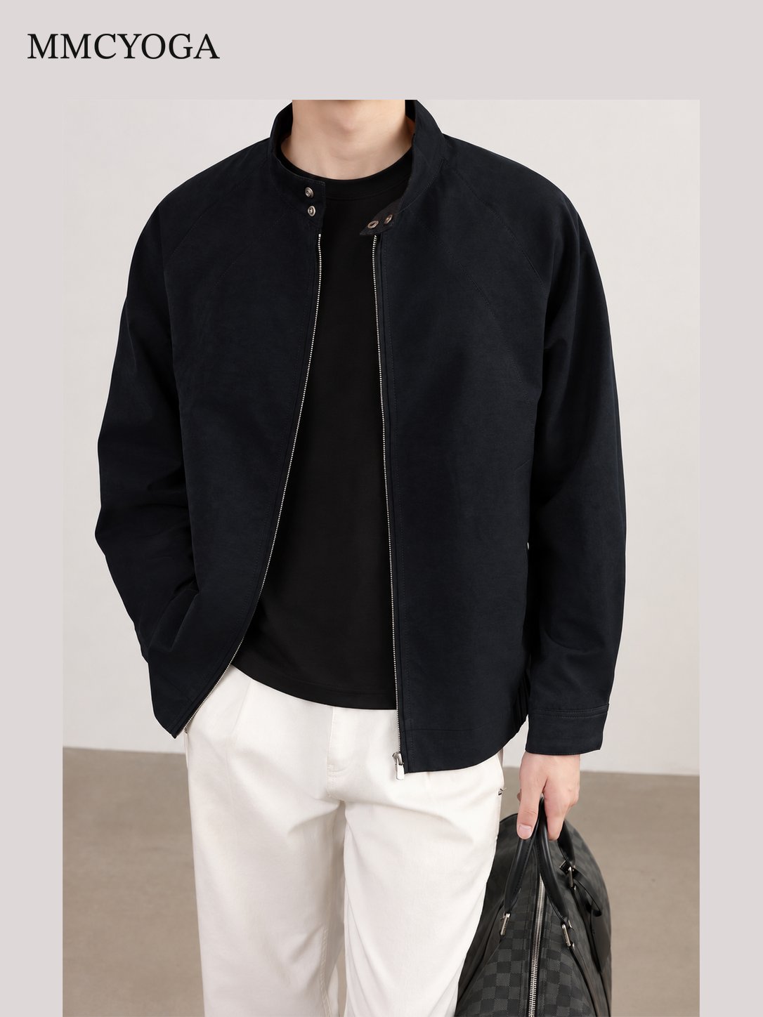Men's Relaxed-Fit Stand Collar Jacket