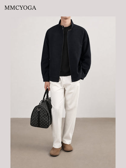 Men's Relaxed-Fit Stand Collar Jacket