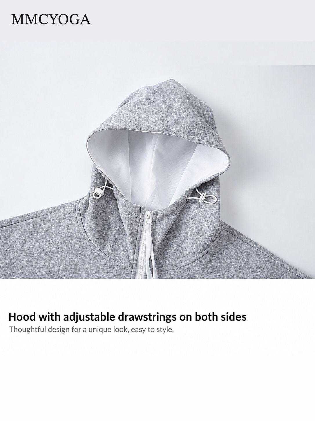 Men's Contrast Zip-Up Oversized Hoodie