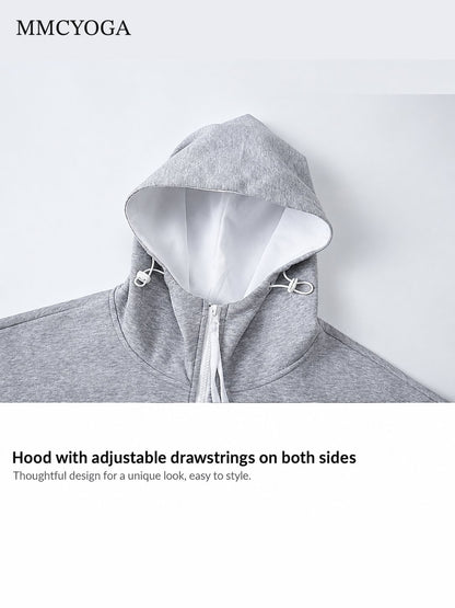 Men's Contrast Zip-Up Oversized Hoodie