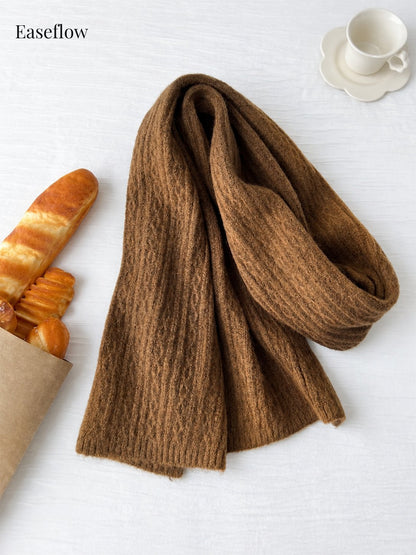 Unisex Chunky Cable-Knit Scarf