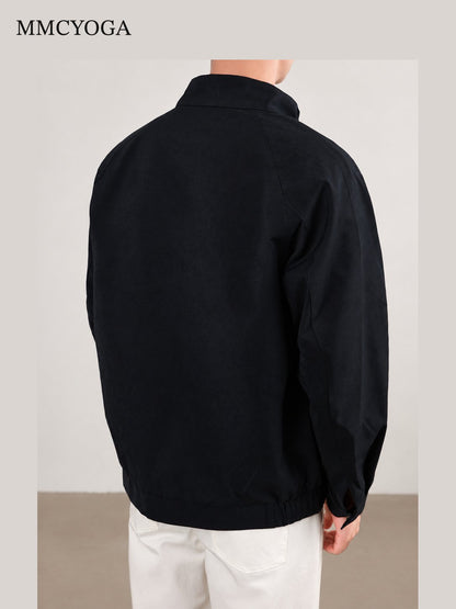 Men's Relaxed-Fit Stand Collar Jacket